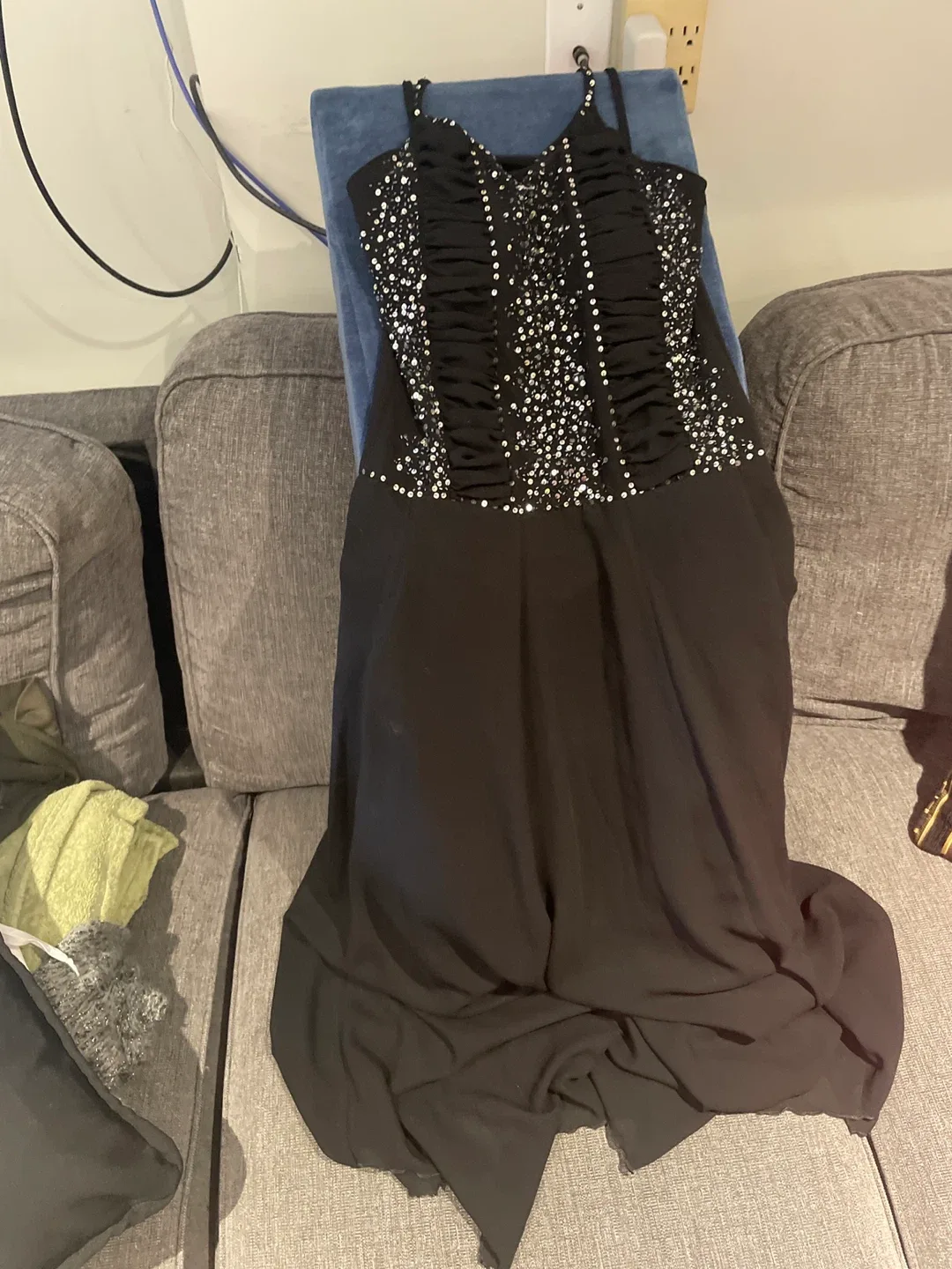 Black Dress with Rhinestone Detail image indicator(3)