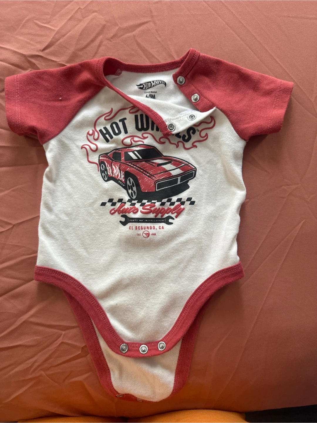 Hot Wheels Baby Bodysuit, Size 6/9M
