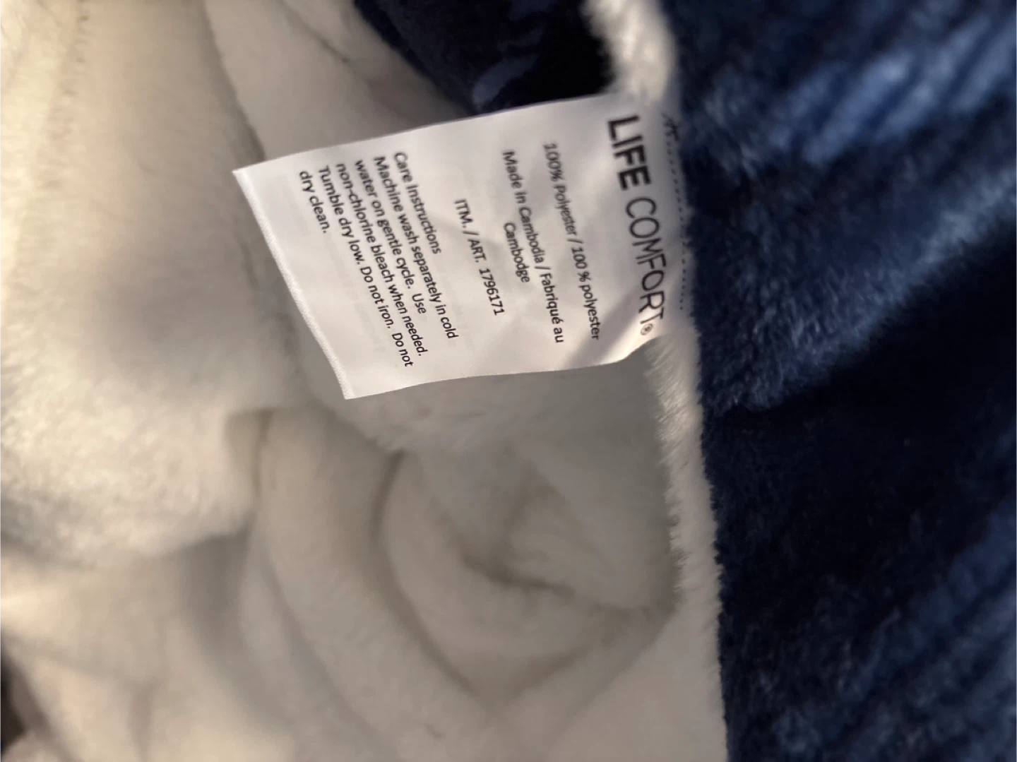 NWOT Life Comfort Blanket - Blue Plaid - photo 2
