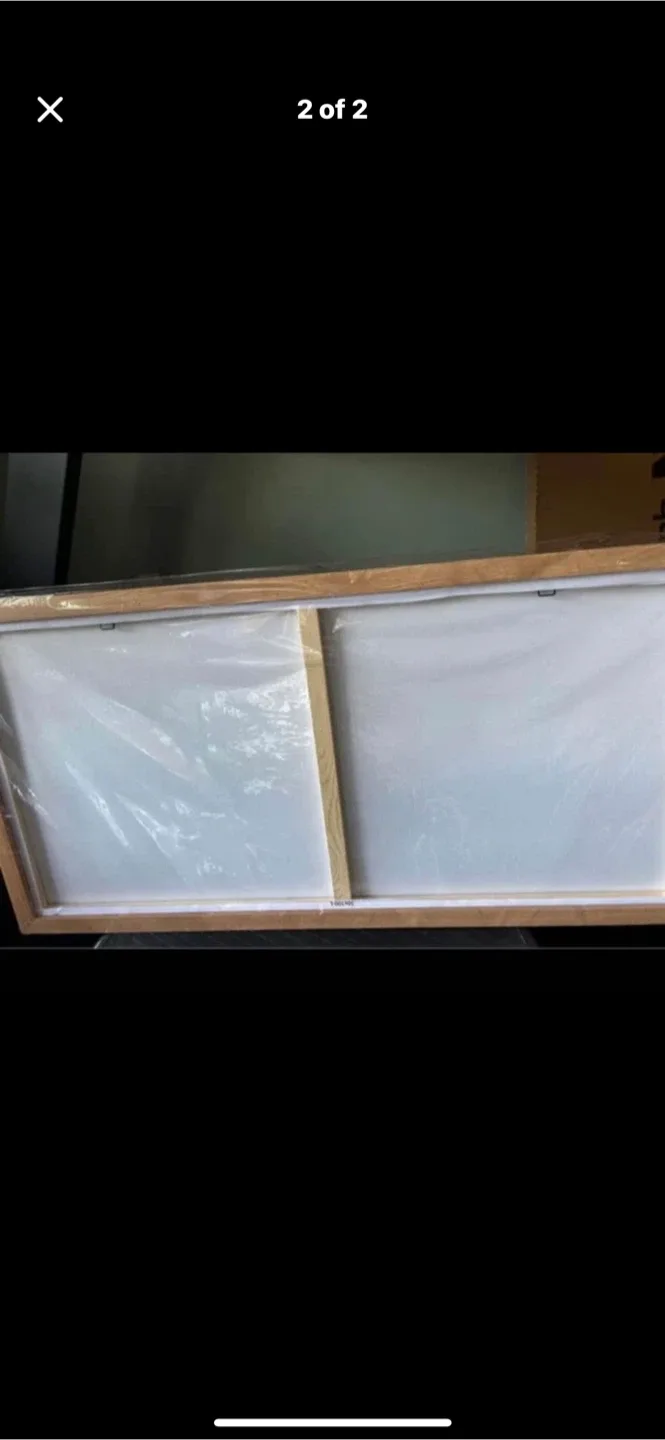 20” x 40” Blue & White Abstract HD Canvas Wall Art image indicator(2)