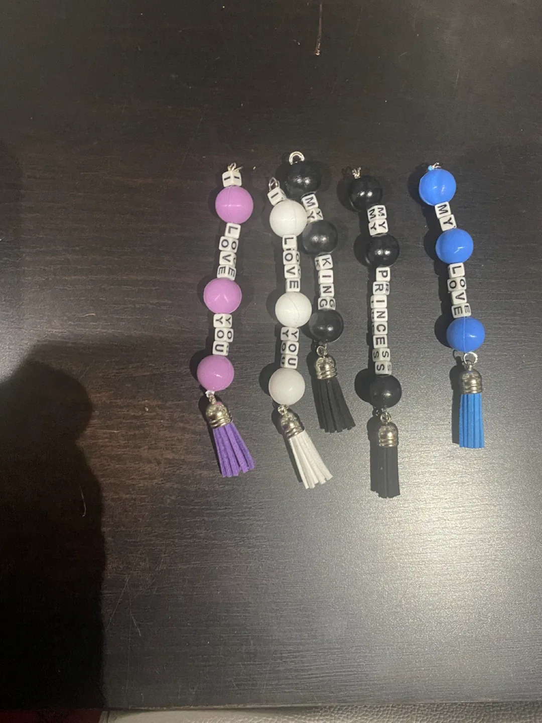 Handmade Beaded Keychain with Tassel