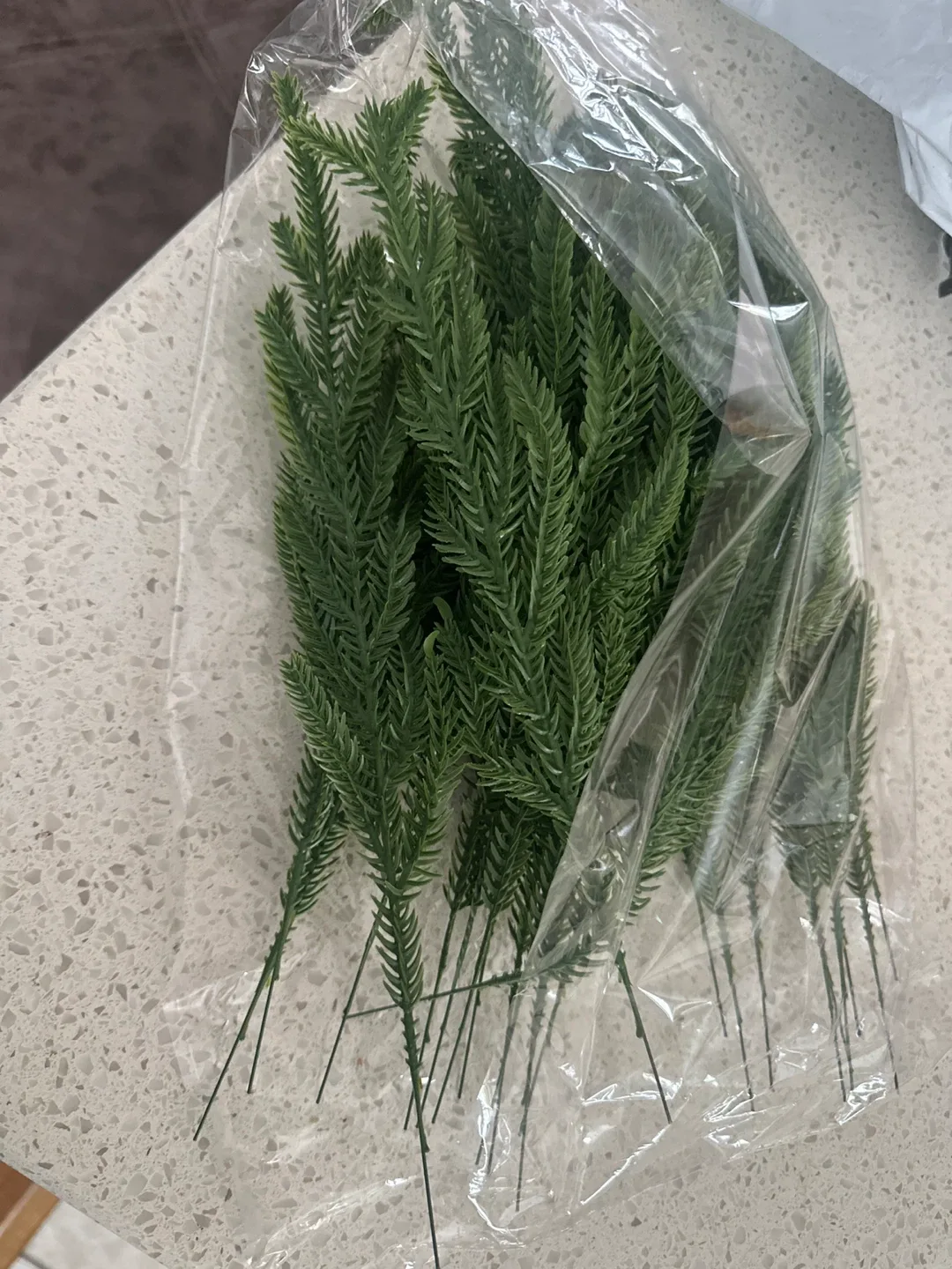 Green Artificial Cedar Stems