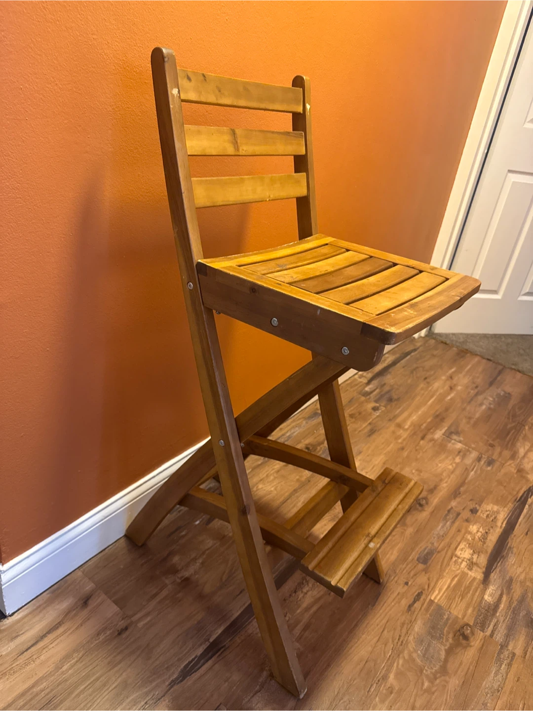 Folding Wooden Bar Stool - photo 2