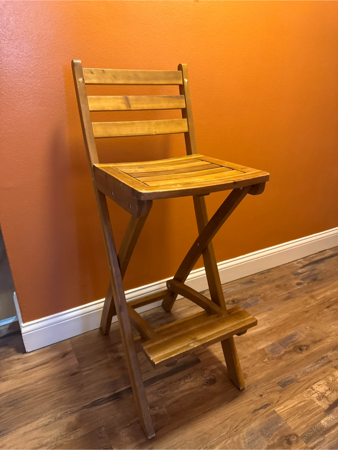 Folding Wooden Bar Stool