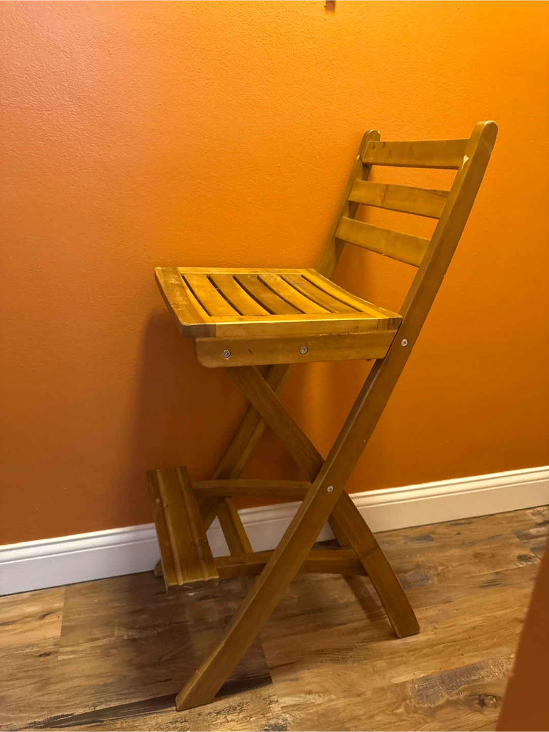 Folding Wooden Bar Stool - photo 4