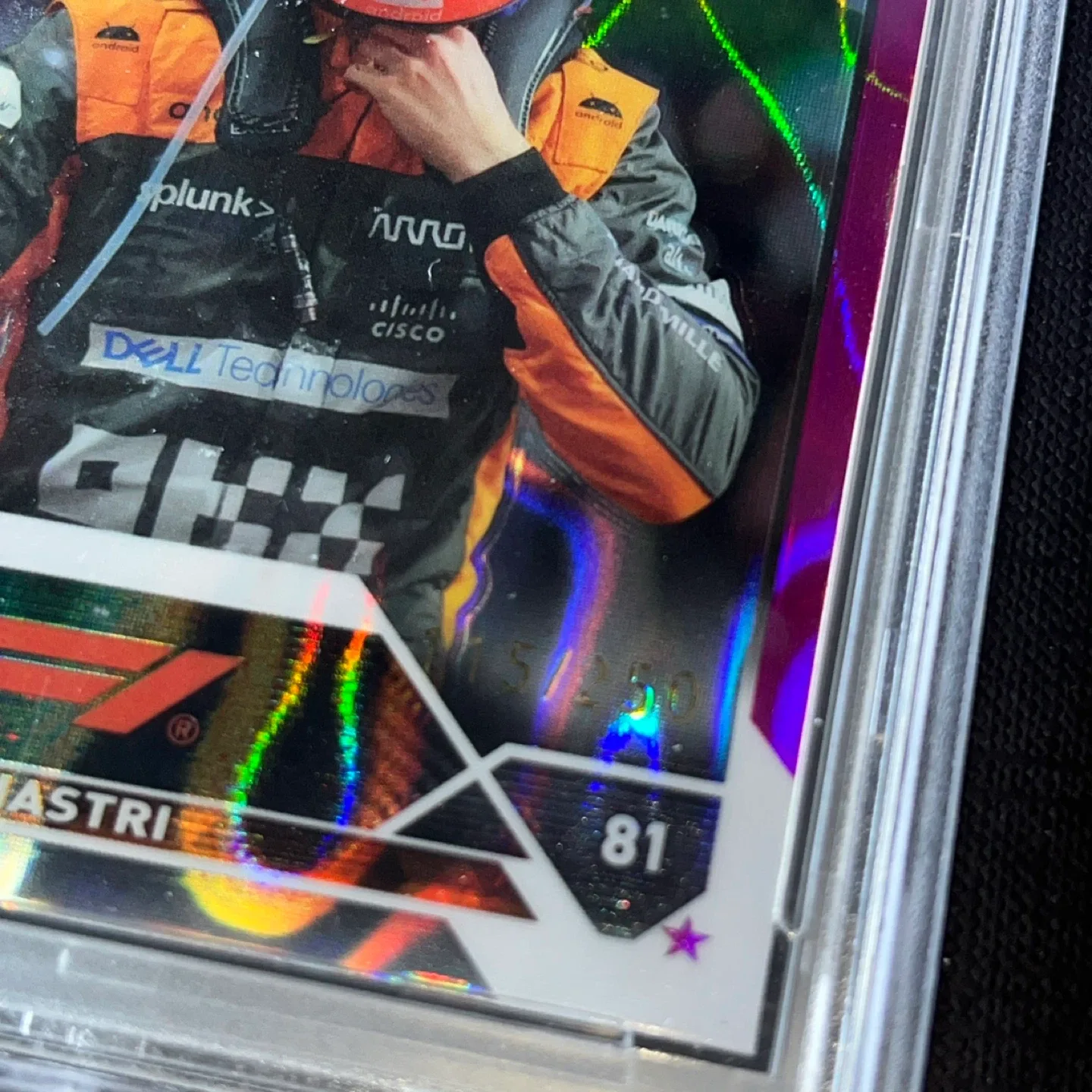 2023 Topps Chrome F1 Oscar Piastri #41 Lava /250 PSA 9 image indicator(3)