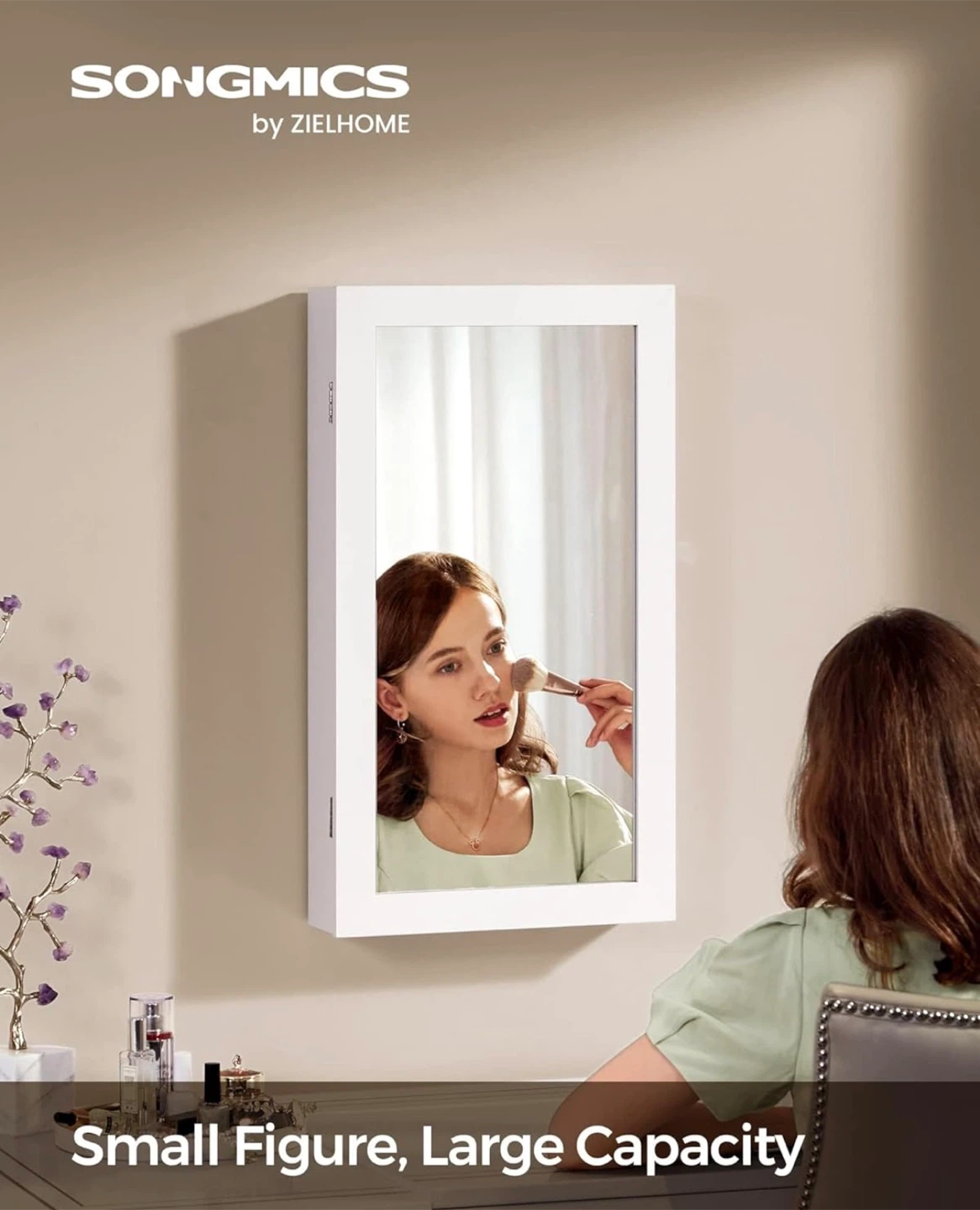 SONGMICS Lockable Jewelry Cabinet with Mirror (BRAND NEW IN BOX)