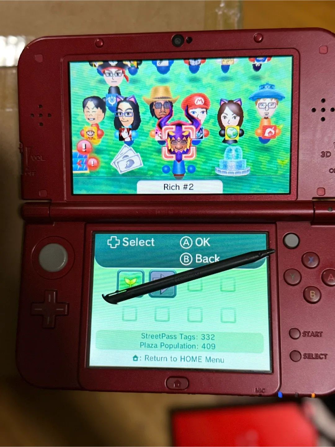 Red Nintendo New 3DS XL Handheld Console image indicator(3)
