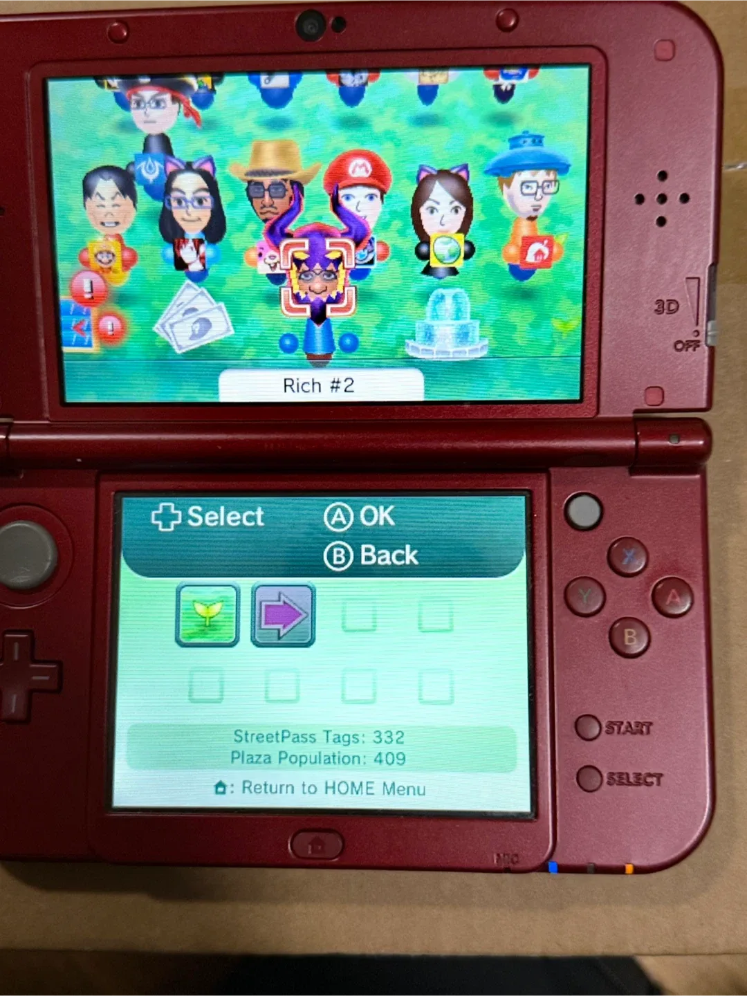 Red Nintendo New 3DS XL Handheld Console image indicator(2)