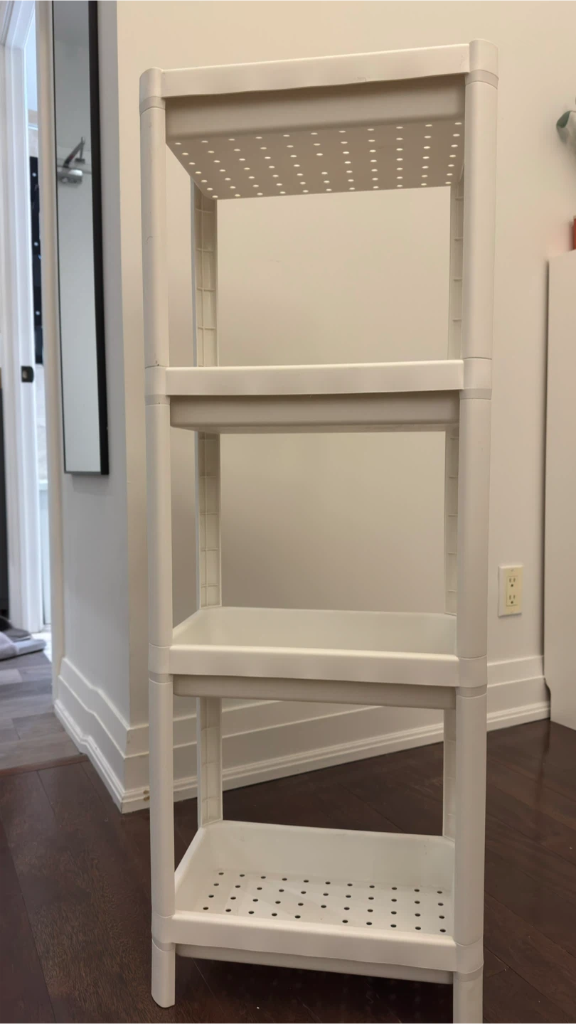 IKEA White Plastic Shelving Unit