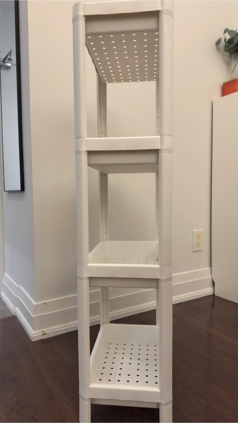 IKEA White Plastic Shelving Unit - photo 2