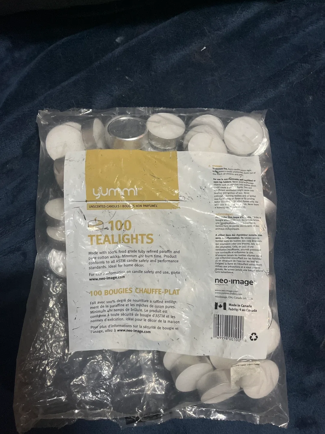 #cleanout-Yummi 100 Unscented Tealights image indicator(2)