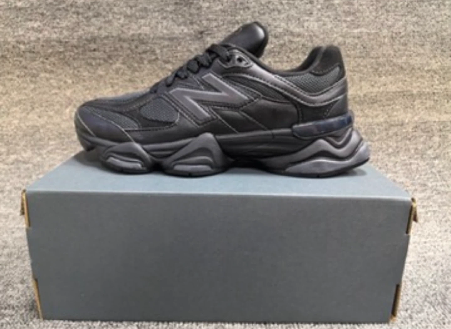 New Balance 9060 All Black Sneakers - photo 2