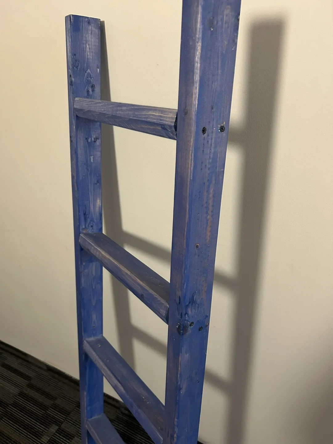 5 FT Sold Wood Blue Decorative Ladder image indicator(6)