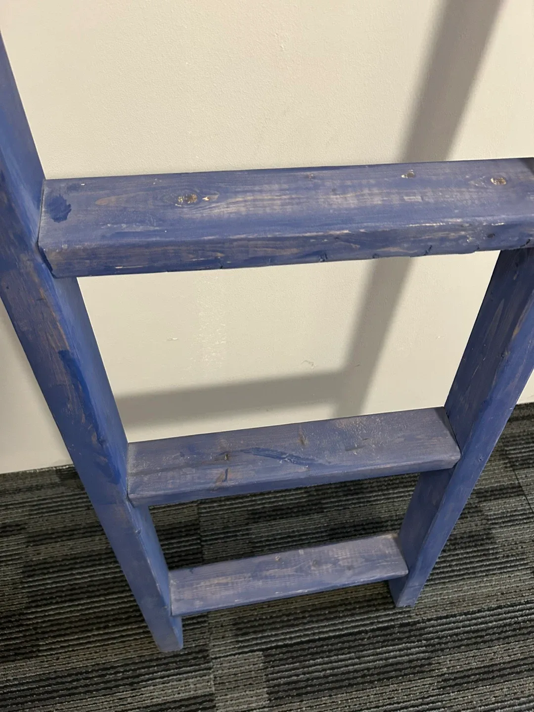 5 FT Sold Wood Blue Decorative Ladder image indicator(3)