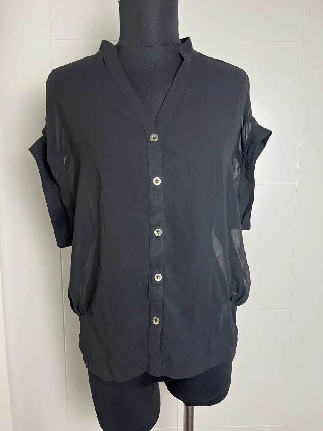 Topshop Black Blouse - Size US 4