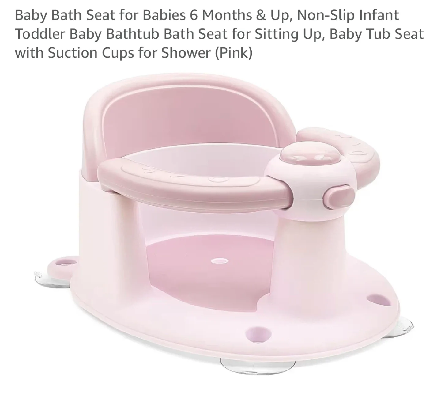 Baby Bath Chair - Infant Toddler Bathtub Seat (Pink)