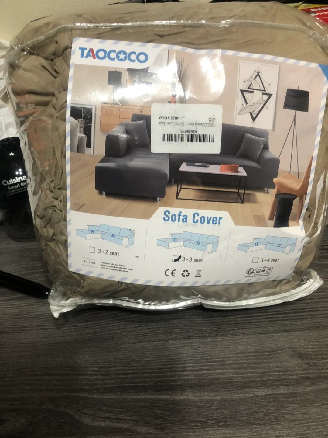 TAOCOCO Sectional Couch Cover (Taupe)