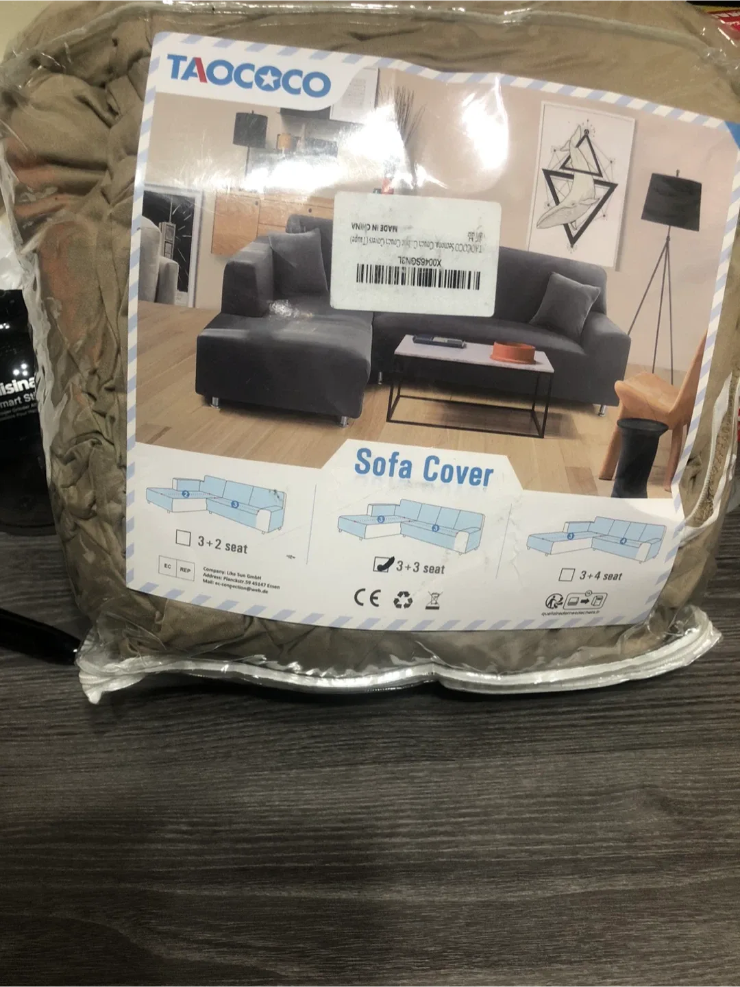 TAOCOCO Sectional Couch Cover (Taupe) image indicator(2)