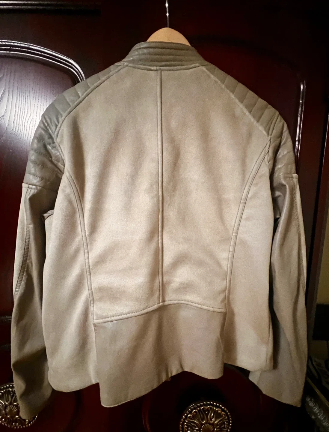 H&M Faux Suede Biker Jacket - Size 12 image indicator(3)