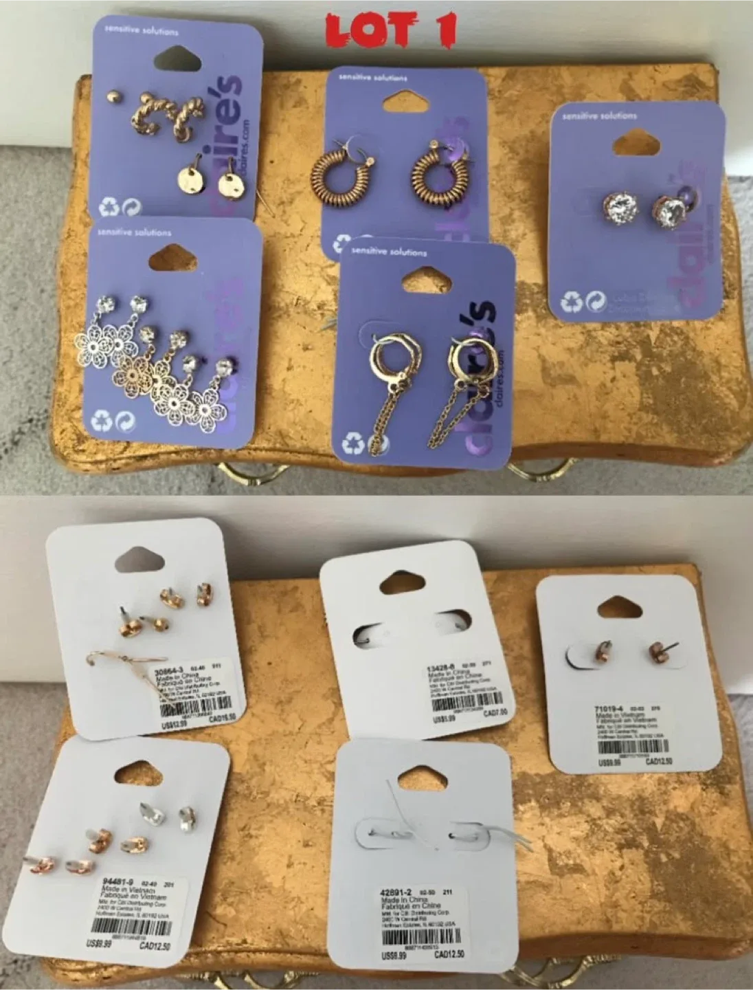 Claire's, Forever 21, Guess Earrings Lot image indicator(4)
