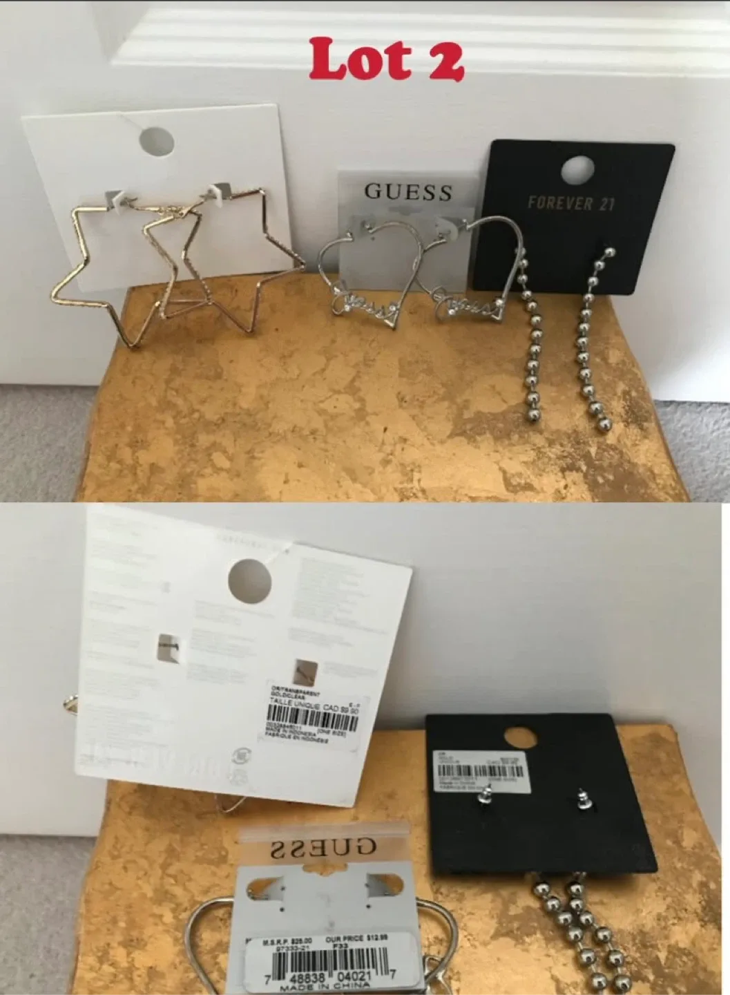 Claire's, Forever 21, Guess Earrings Lot image indicator(5)