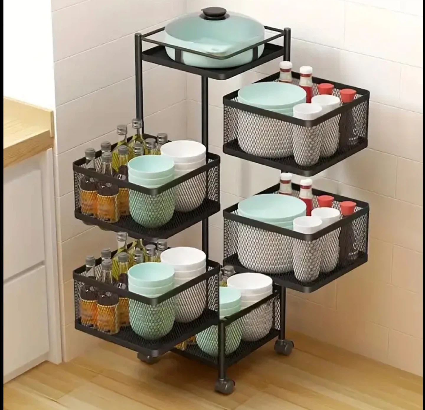 5 layers Rotating Storage Rack - BRAND NEW IN BOX - photo 3