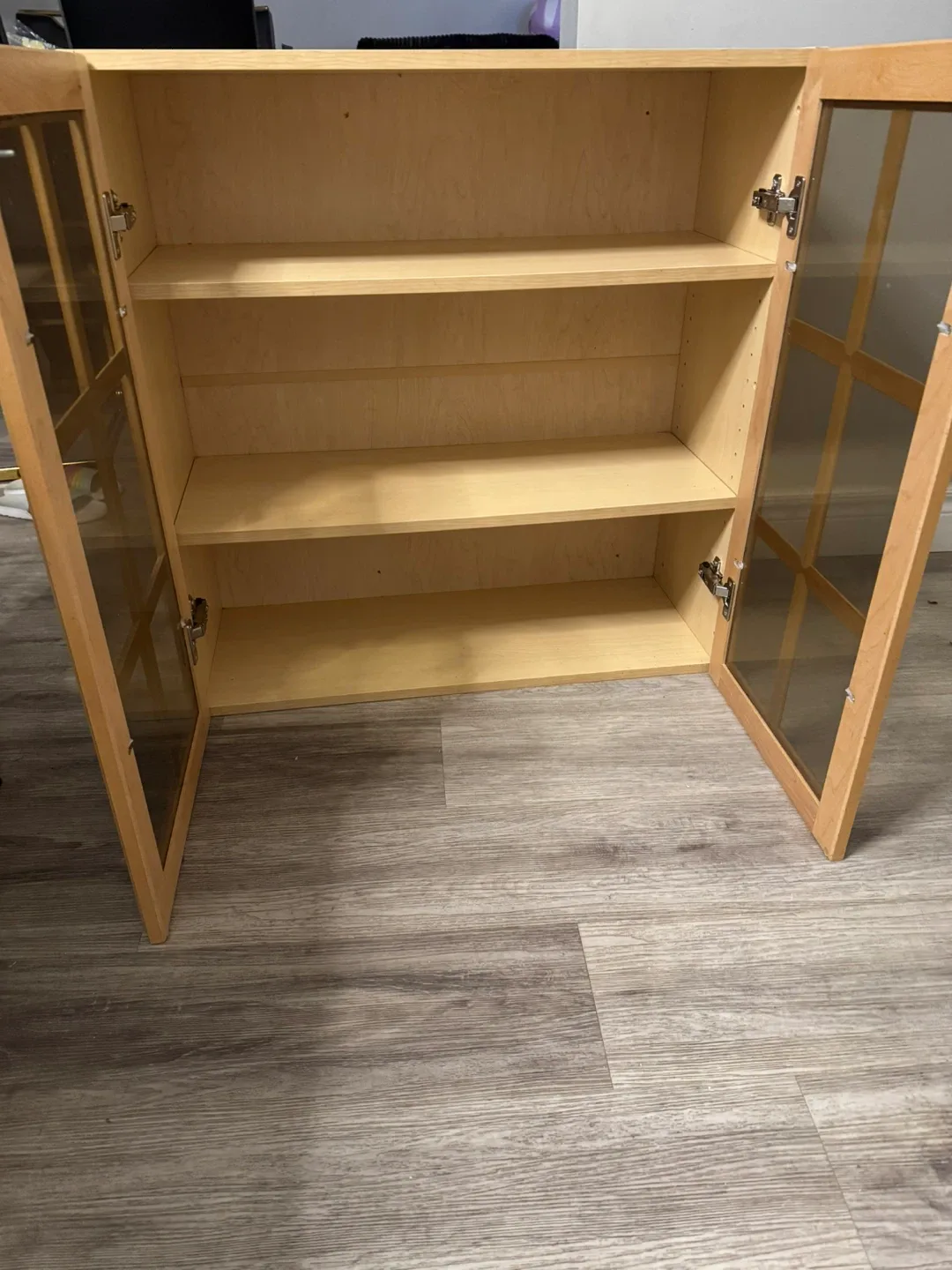 Wooden Cabinet with Glass Doors image indicator(2)