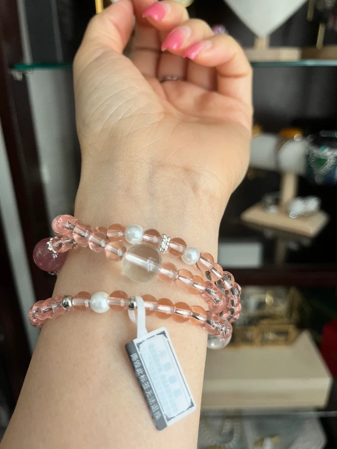 Pink Beaded Necklace image indicator(3)