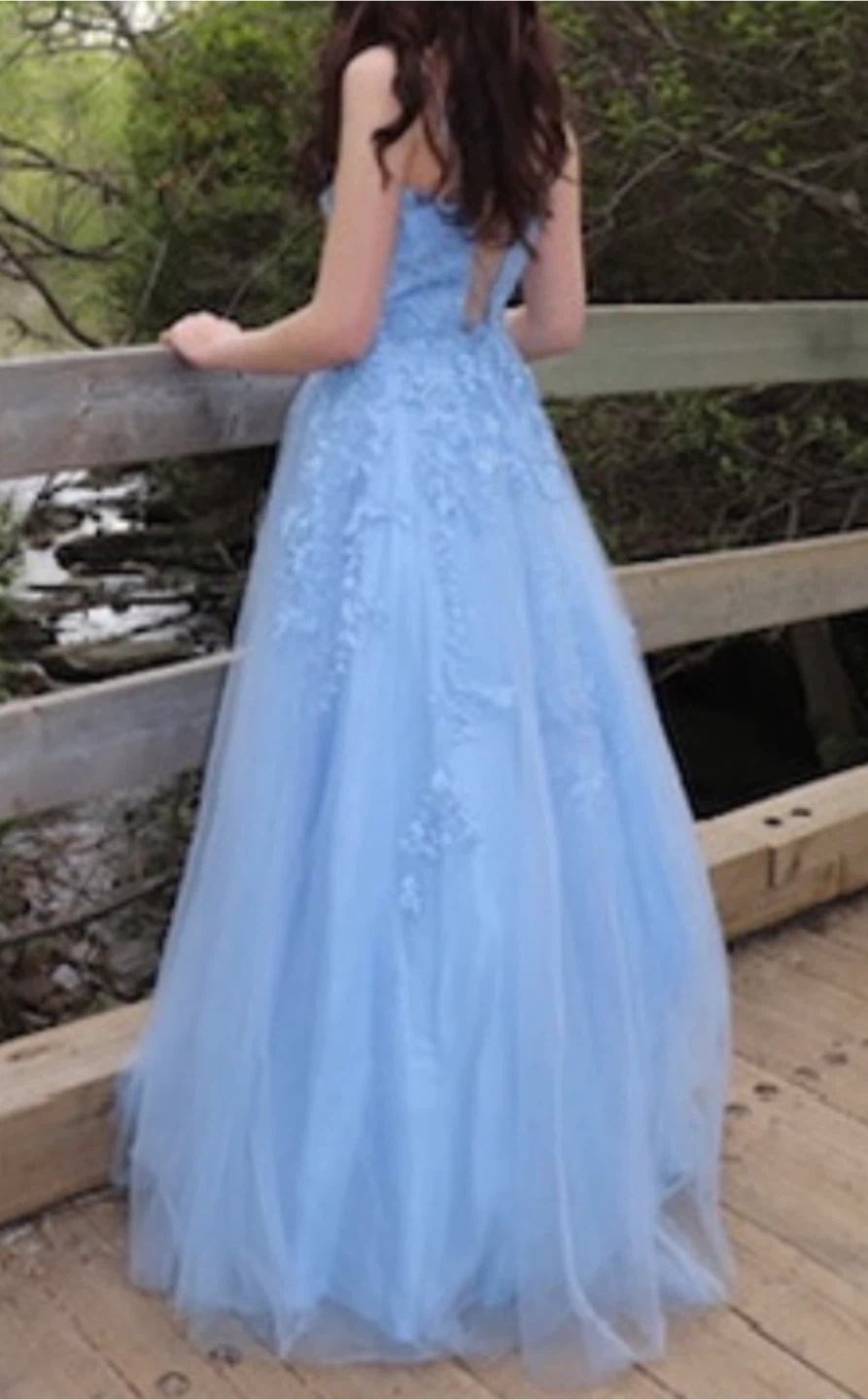 Blue Floral Formal Dress - photo 2