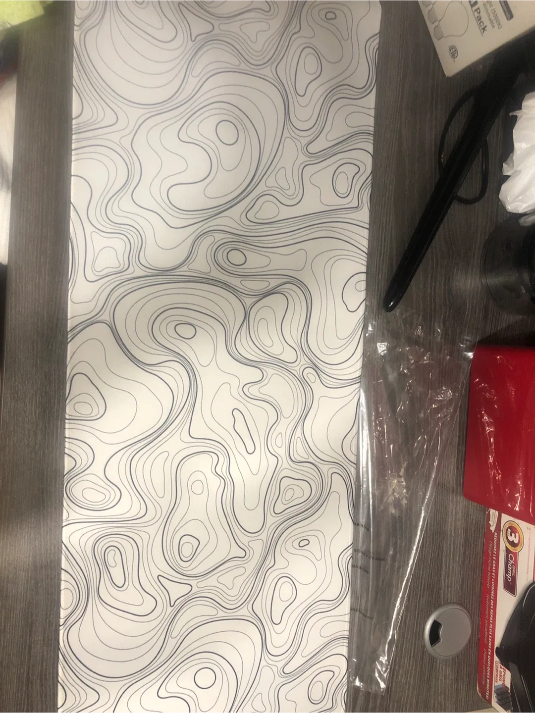 White Topographic Mousepad (31x12 inches) image indicator(3)