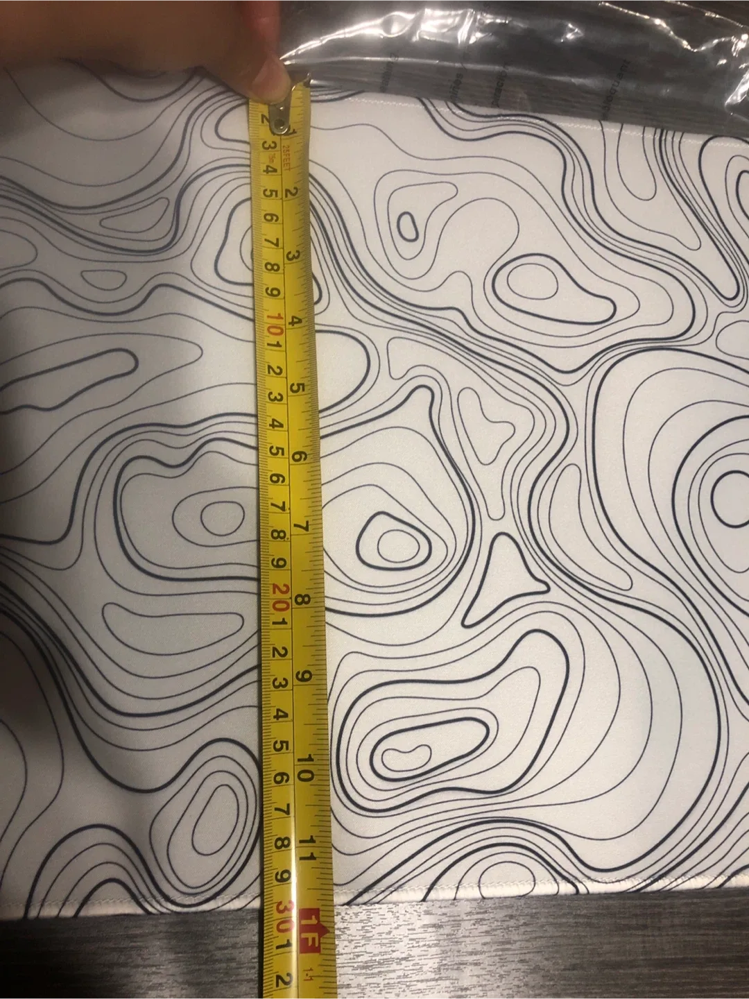 White Topographic Mousepad (31x12 inches) image indicator(2)