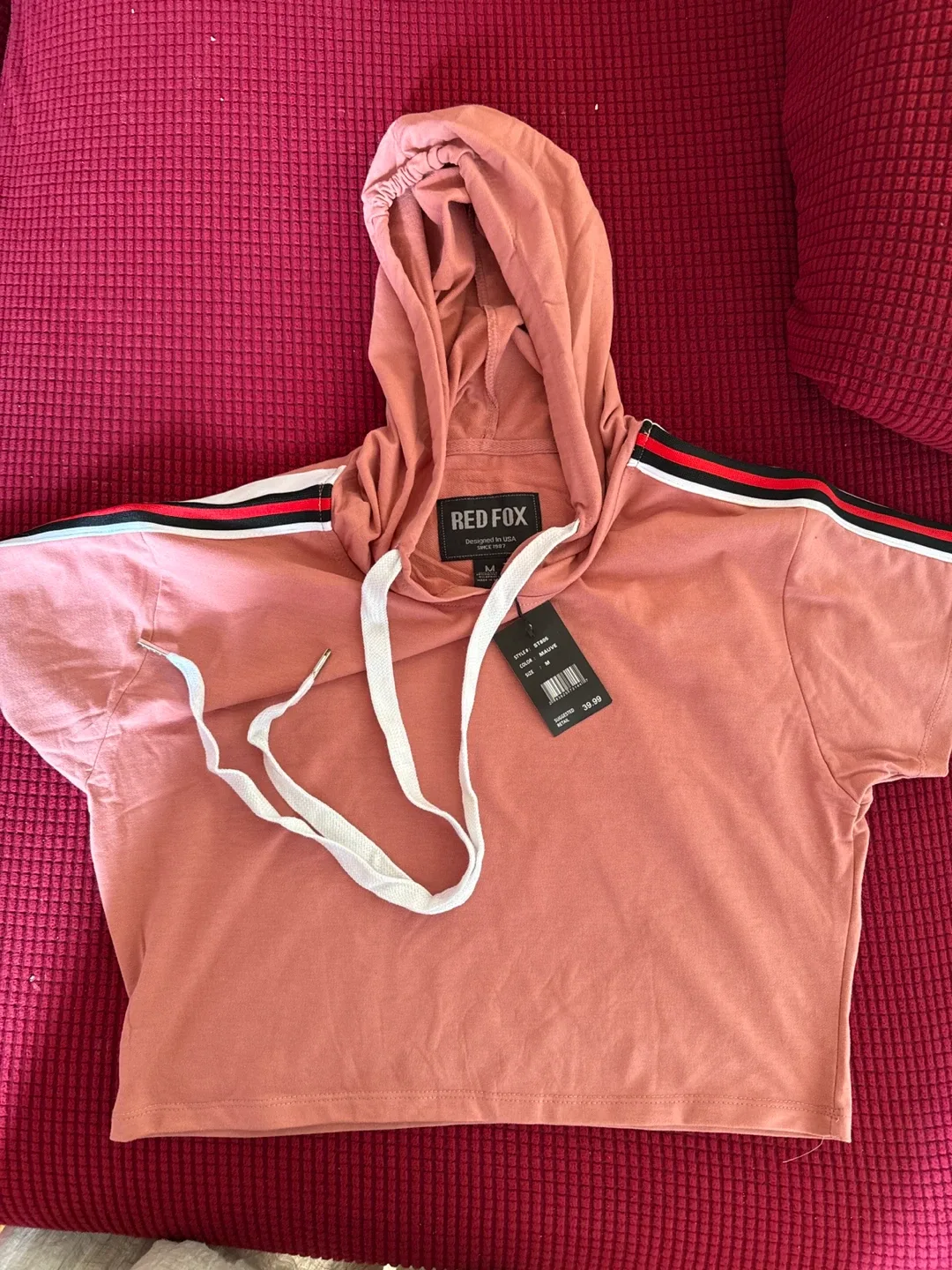 Red Fox Mauve Hoodie - Size M