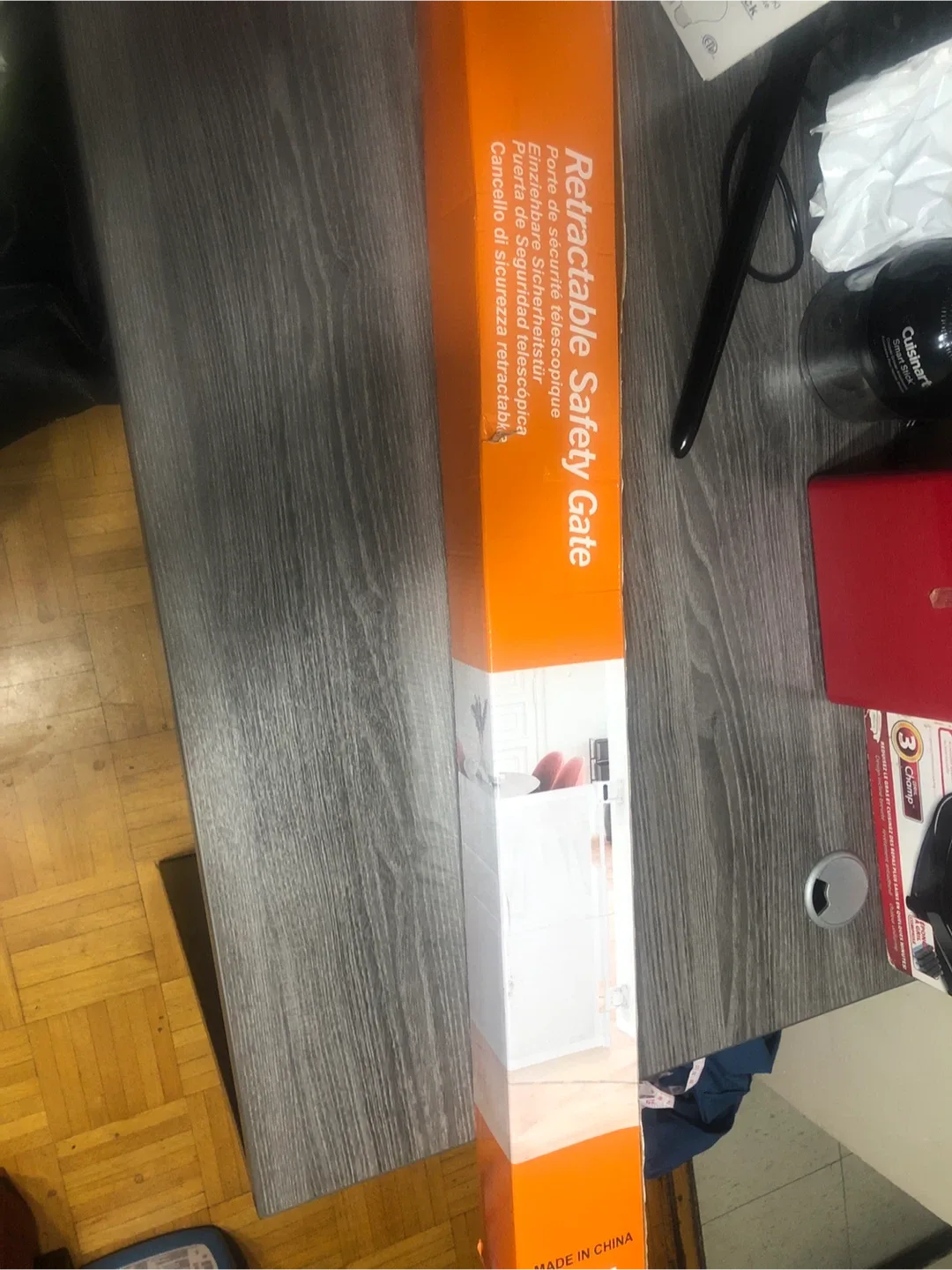 New Retractable Safety Gate - White, 33in