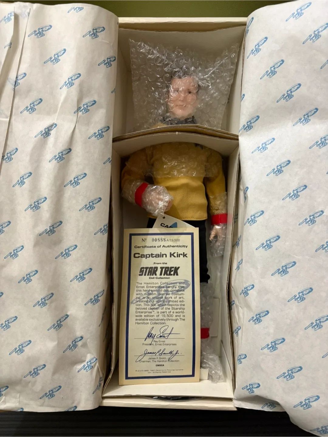 Vintage Star Trek Cpt Kirk 14" Porcelain Doll image indicator(2)