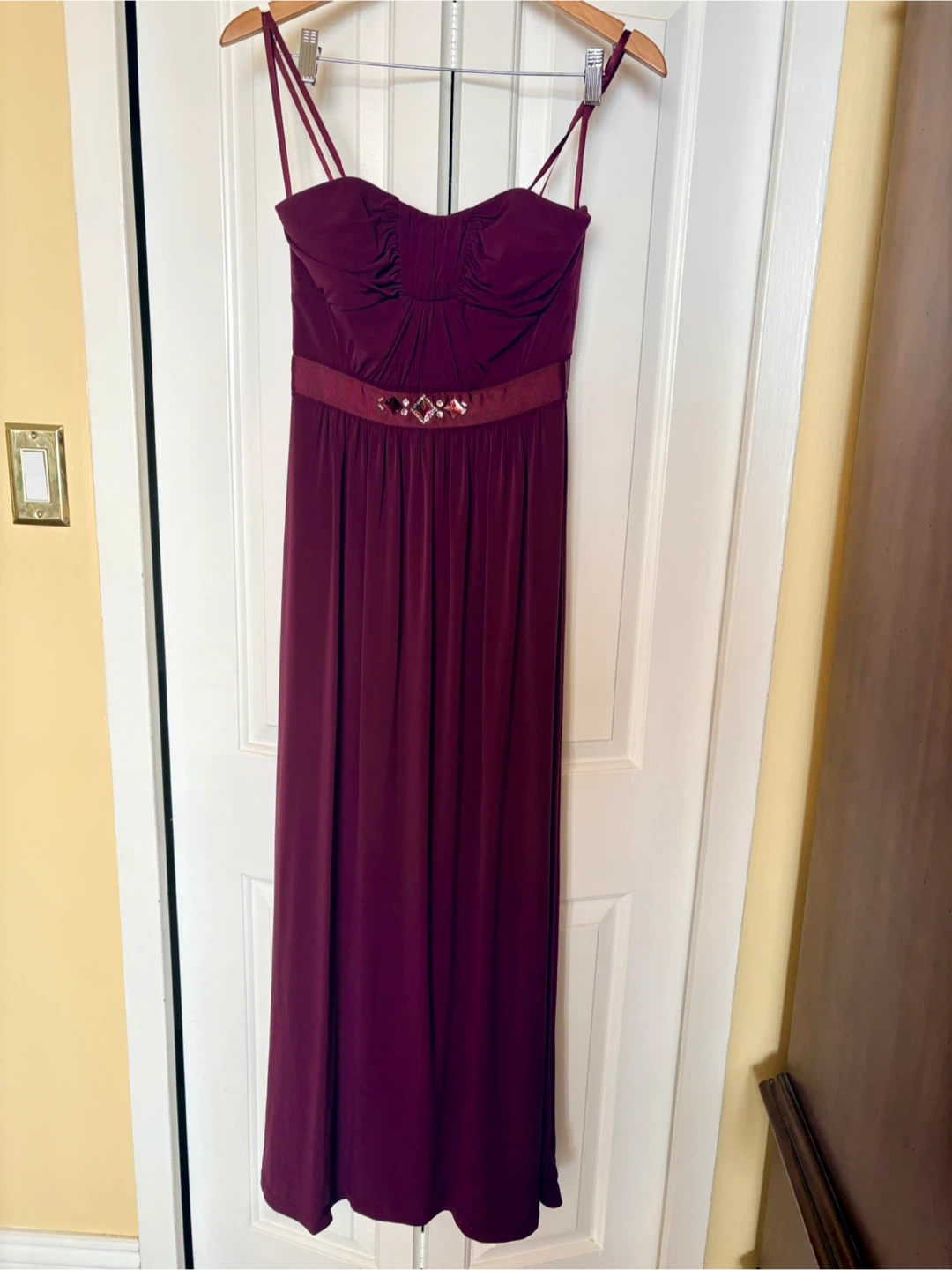 Max and Cleo Deep Plum Prom Dress