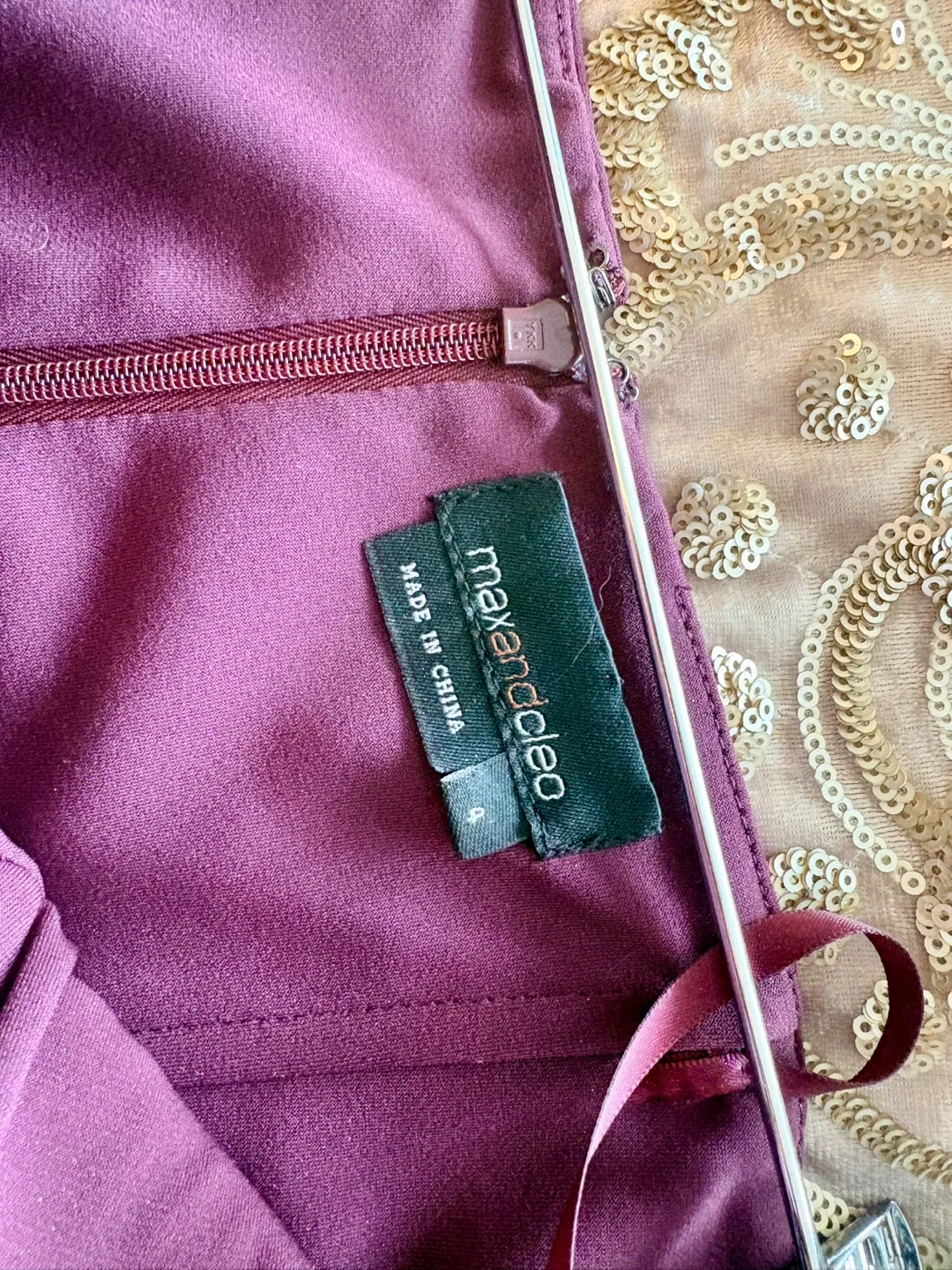 Max and Cleo Deep Plum Gown #clearout image indicator(5)