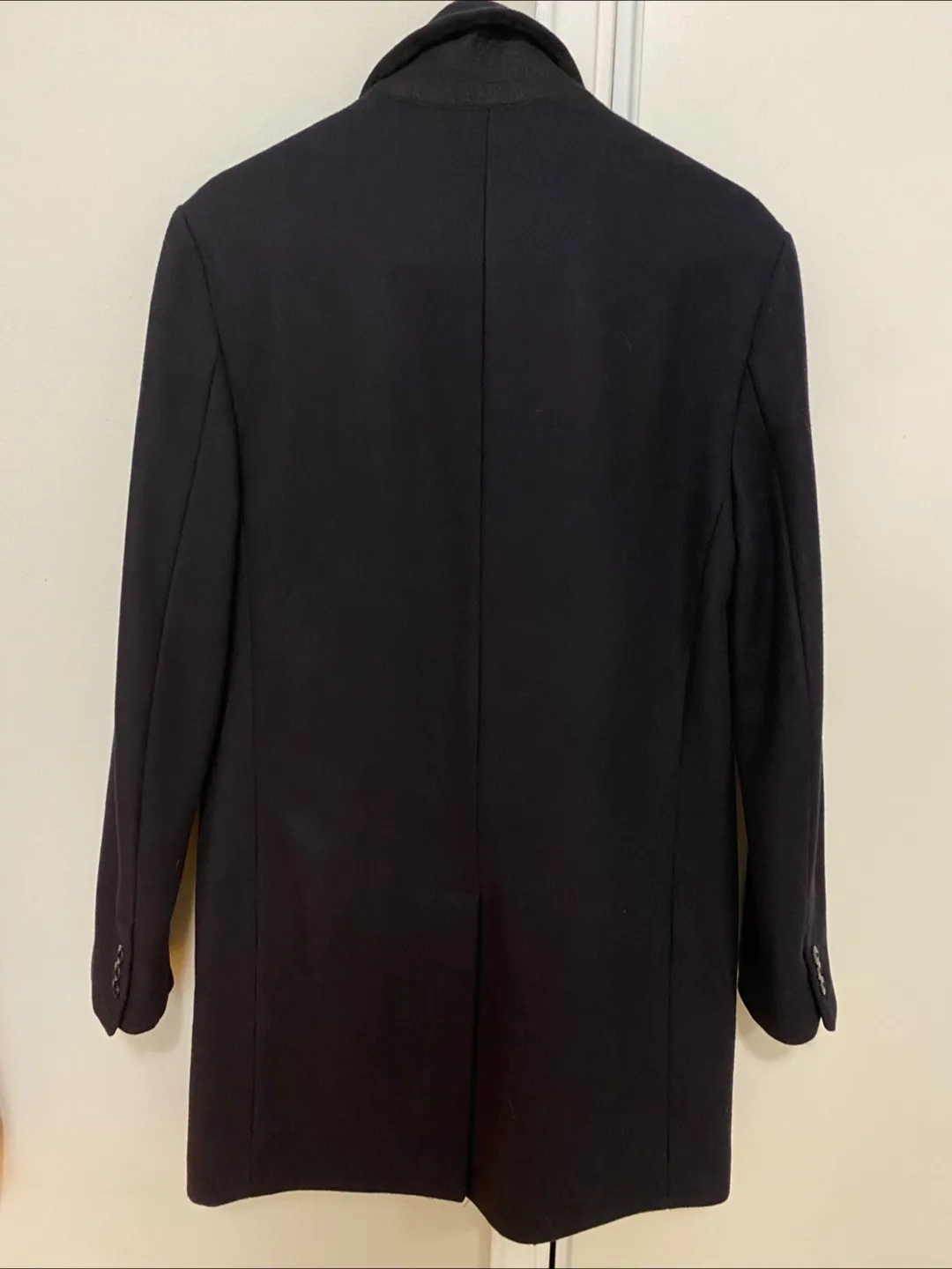 Zara Men’s Trench Coat - Navy Blue - Size Small - Wool Blend image indicator(3)