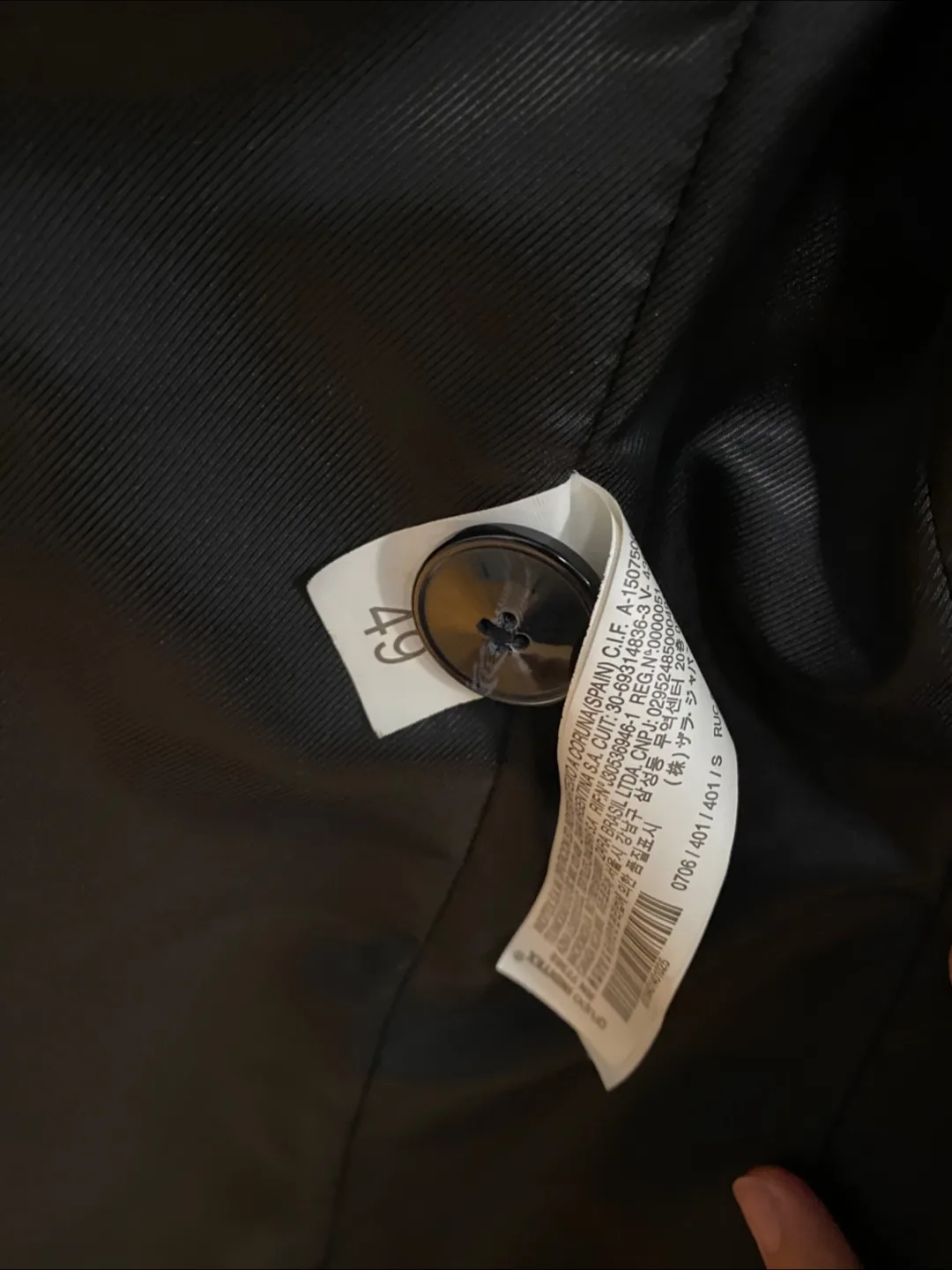 Zara Men’s Trench Coat - Navy Blue - Size Small - Wool Blend image indicator(5)