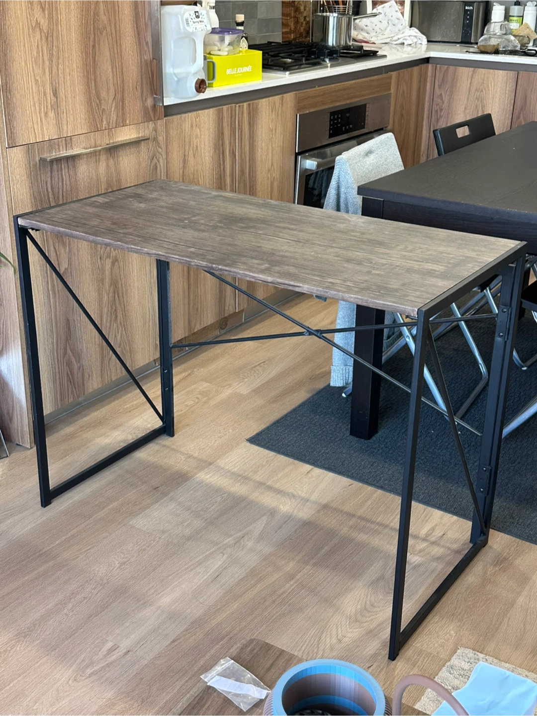 Industrial Folding Patio Table - Rustic Brown, Large
