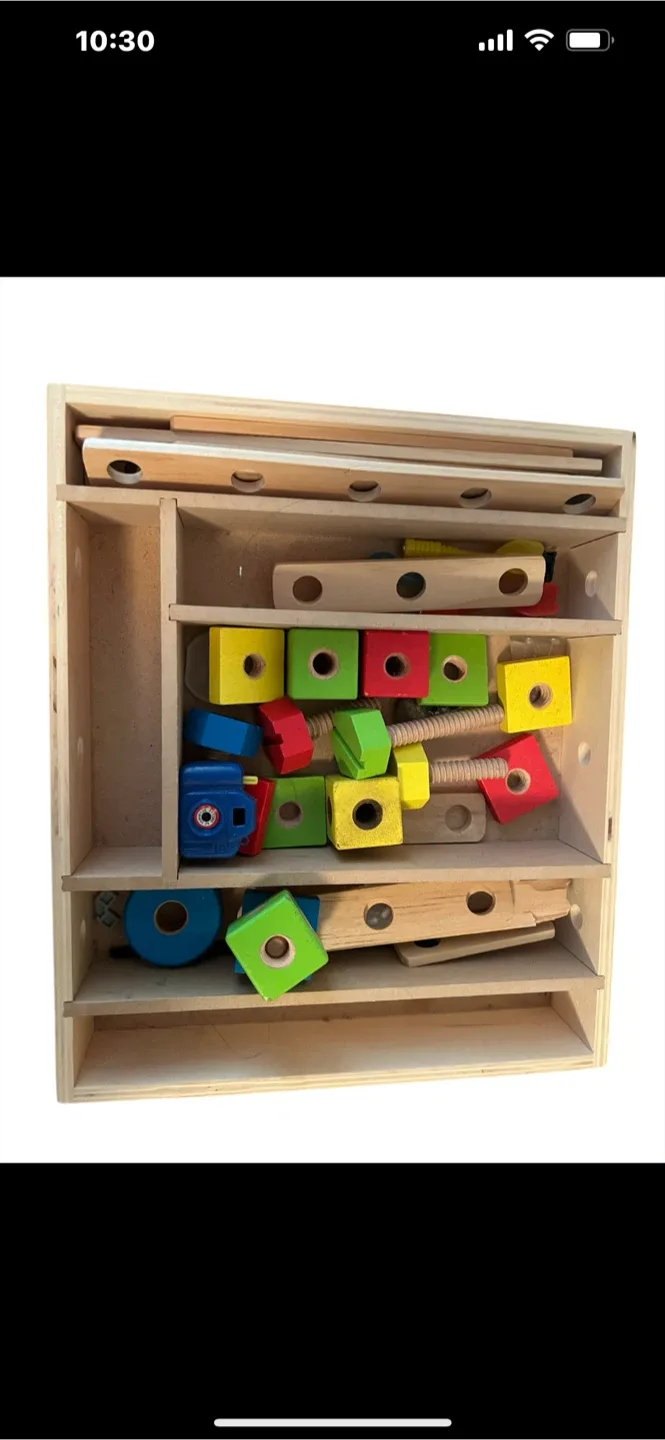 Wooden Construction Toy Set