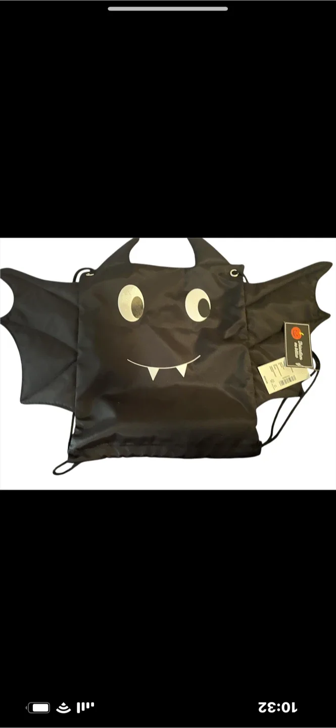 Halloween Bat Drawstring Bag - New with Tags!