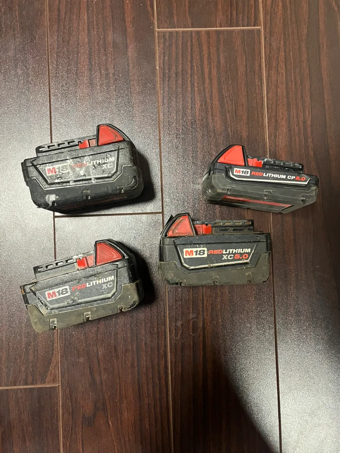 Dead Milwaukee M18 Red Lithium Battery Lot
