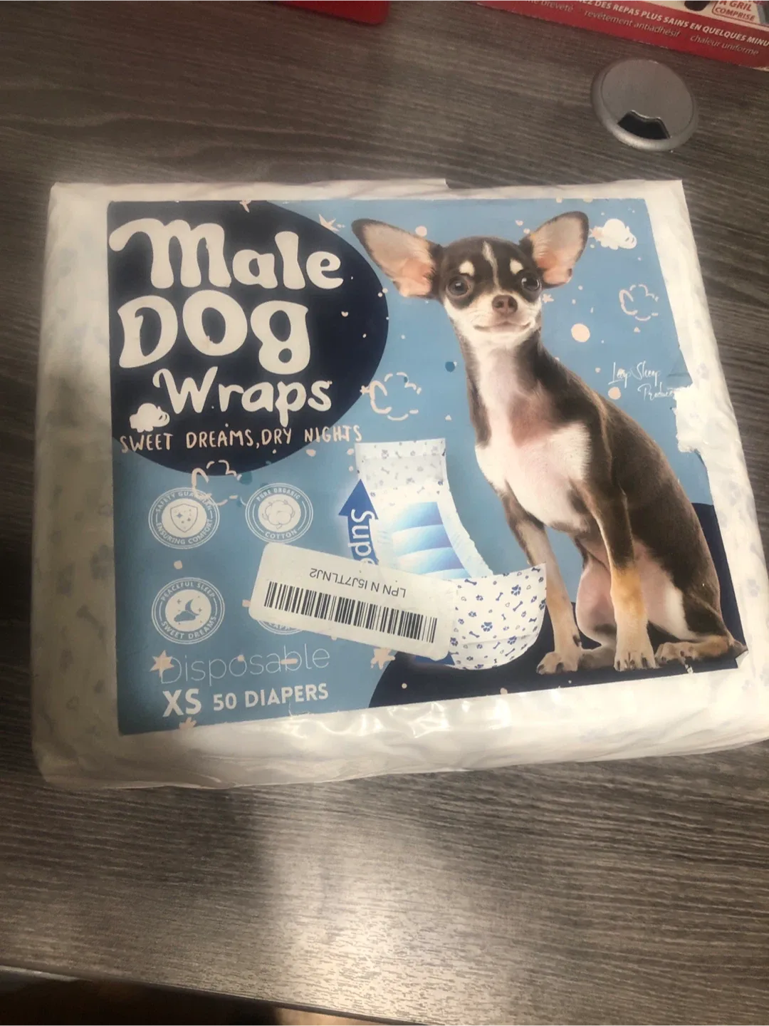 Male Dog Wraps - XS - 50 Diapers image indicator(3)
