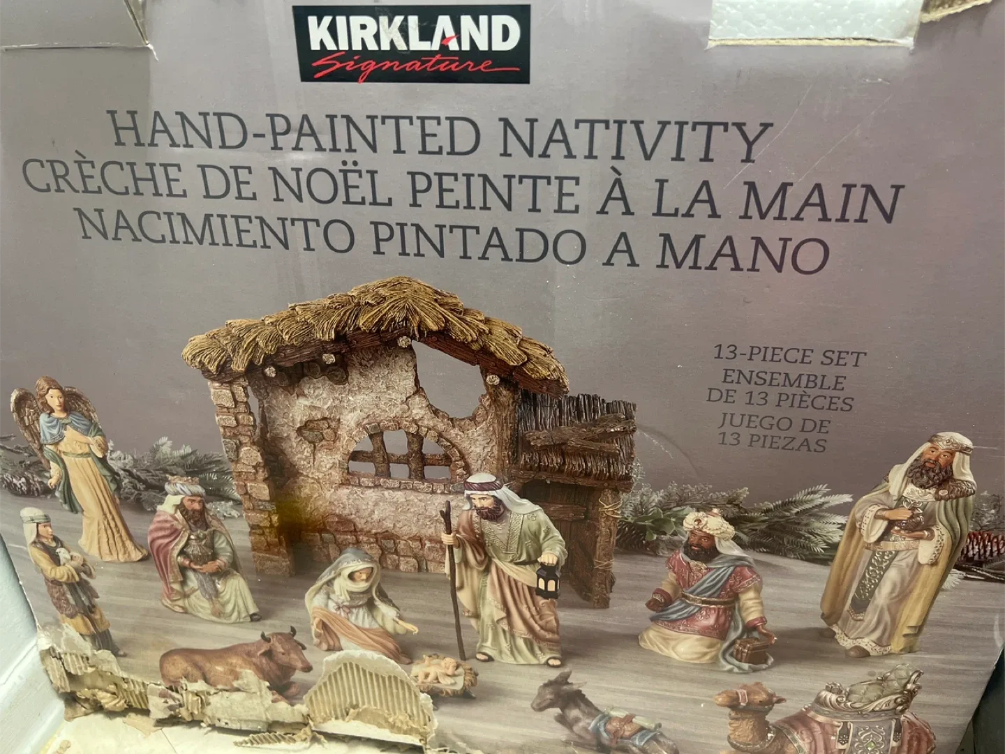 Kirkland Signature Hand-Painted Nativity 13-Piece Set
