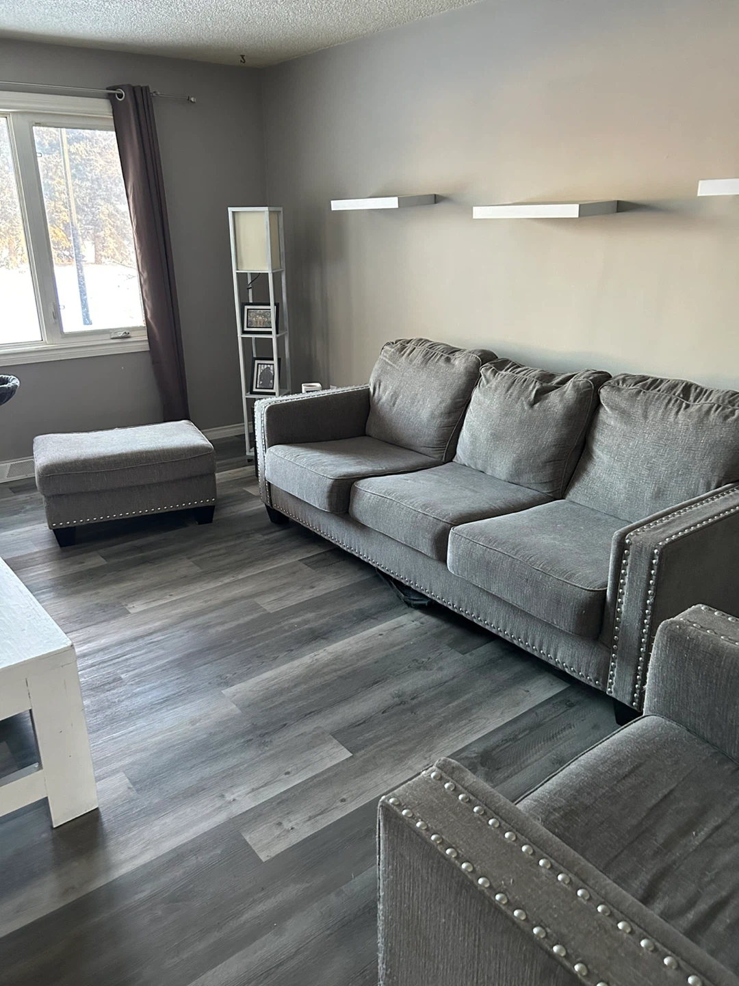 Grey Sofa, Loveseat, and Ottoman Set - photo 2