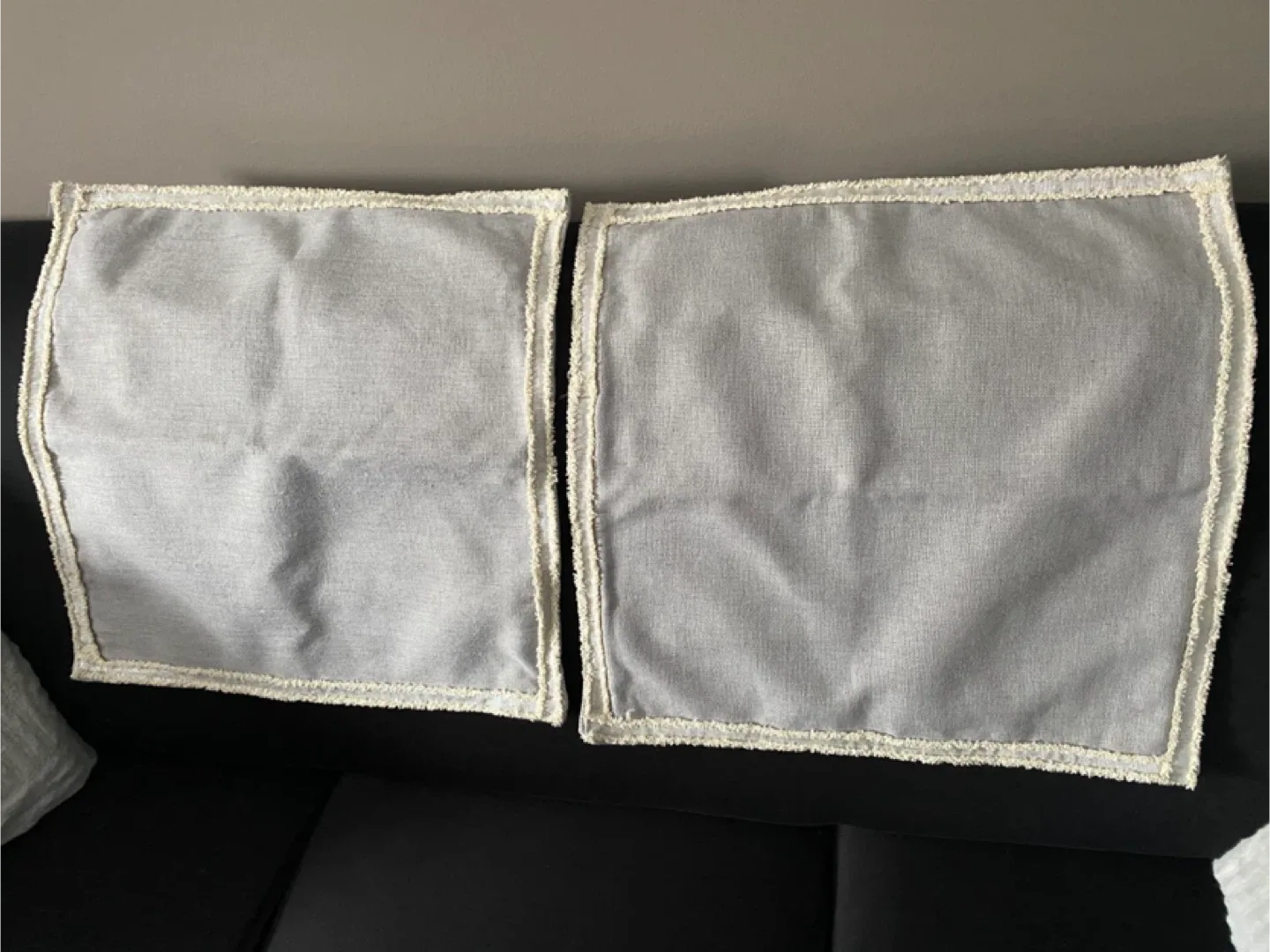 Square Grey Pillow Covers