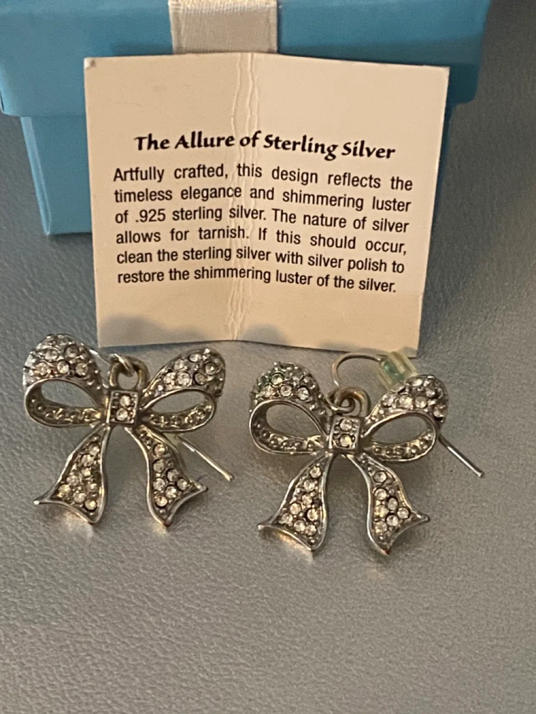 Sterling Silver Christmas Bow Earrings! image indicator(5)
