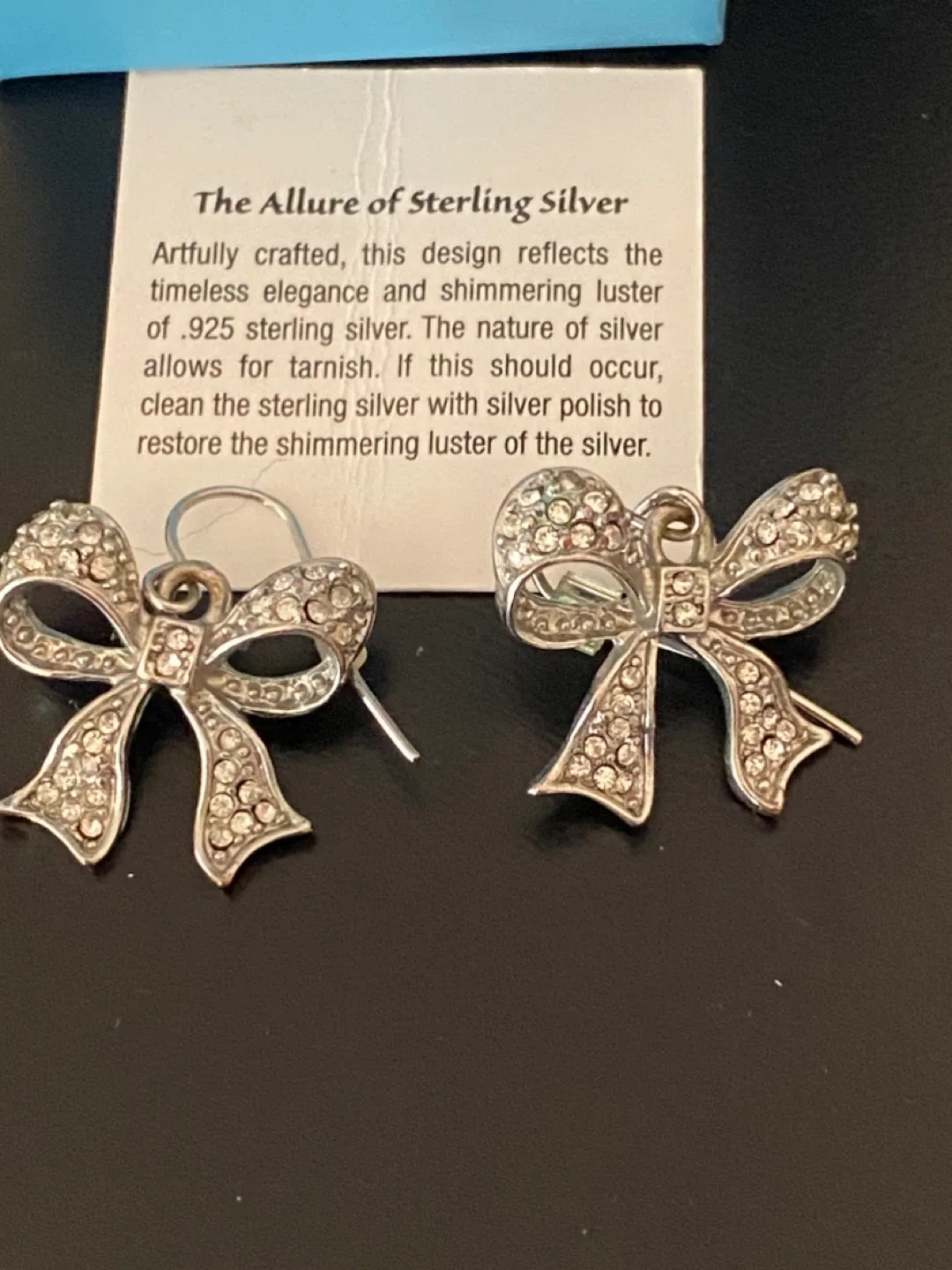 Sterling Silver Christmas Bow Earrings! image indicator(2)