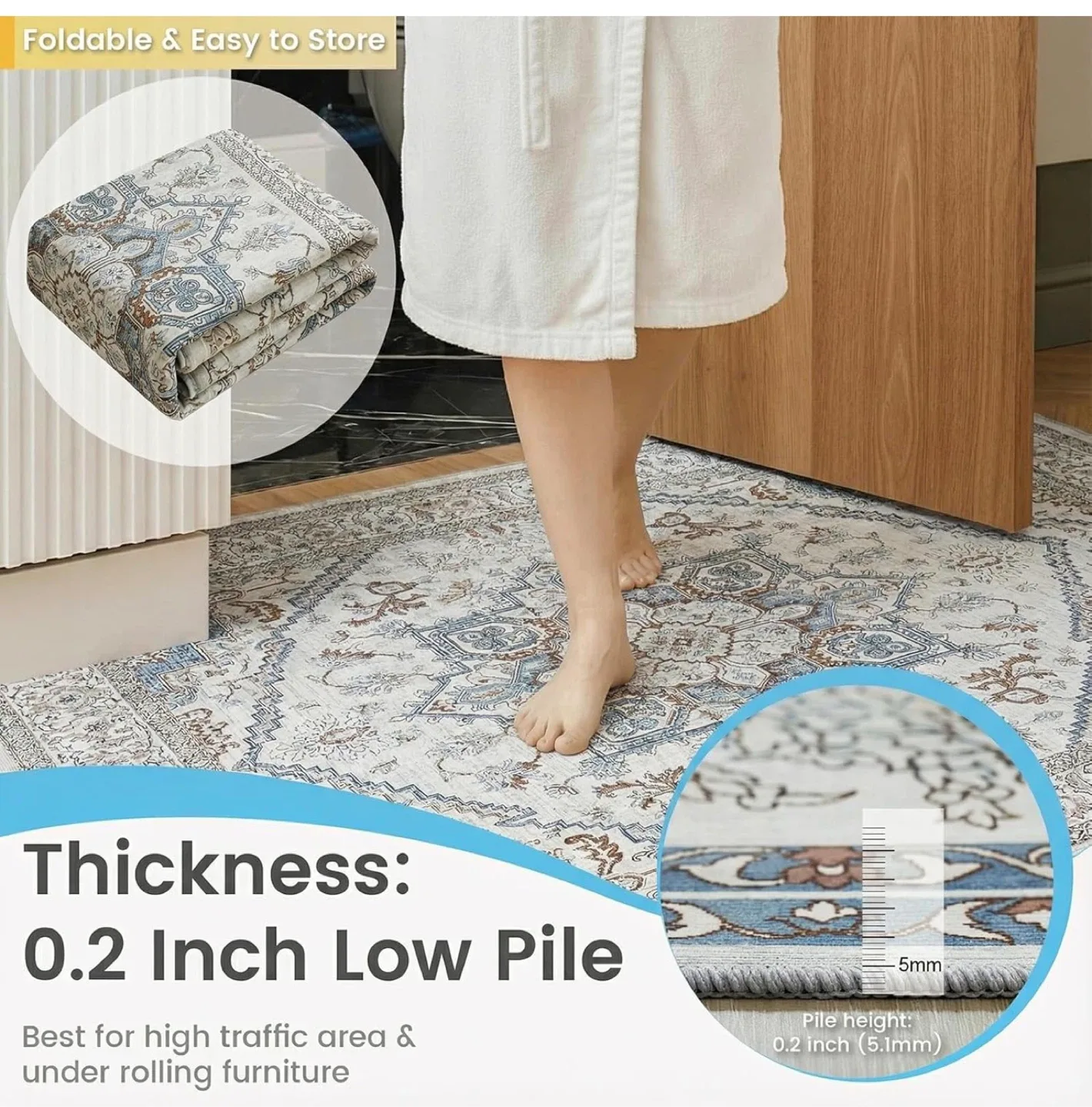 Area Rug - Soft Surface, Non-Slip, Durable image indicator(6)